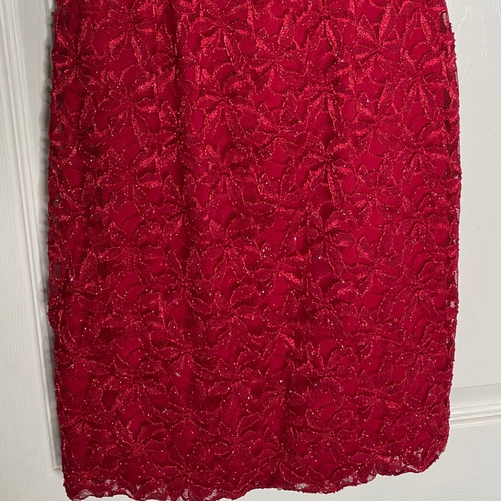 EUC! Love Reign Junior Size 5 Red Lace Party Dress Short Homecoming Prom Wedding - Picture 3 of 3